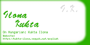 ilona kukta business card